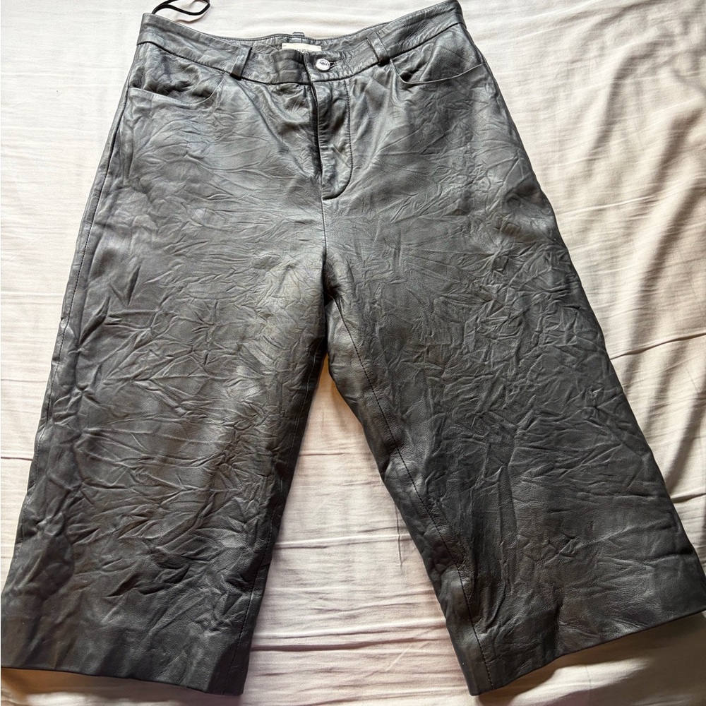 🔥 Zadig & Voltaire Black Lamb Leather Bermuda Shorts🔥